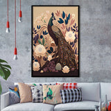 Peacock Retro Art Print, City Art Print, Framed Art Print Wall Art Home Decor, Framed Picture