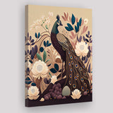Peacock Retro Art Print ,City Art Print, Large Canvas, Canvas Print Wall Art Home Decor