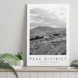 Peak District National Park Travel Art Black And White Decor Canvas Prints Wall Art Home Decor