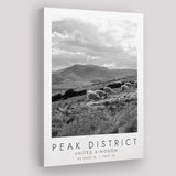 Peak District National Park Travel Art Black And White Decor Canvas Prints Wall Art Home Decor