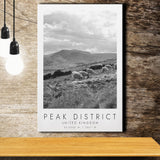 Peak District National Park Travel Art Black And White Decor Canvas Prints Wall Art Home Decor