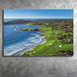 Pebble Beach Golf Links On A Clear Day Pebble Beach, California, Golf Art Print, Golf Lover, Canvas Prints Wall Art Decor