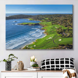 Pebble Beach Golf Links On A Clear Day Pebble Beach, California, Golf Art Print, Golf Lover, Canvas Prints Wall Art Decor