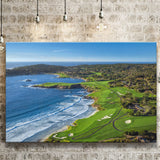 Pebble Beach Golf Links On A Clear Day Pebble Beach, California, Golf Art Print, Golf Lover, Canvas Prints Wall Art Decor