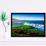 Pebble Beach Golf Links 07, Massive Monday Aerial At Califorlia, Golf Sport Print, Golf Lover, Framed Art Prints Home Decor