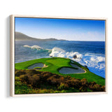 Pebble Beach Golf Links 07, Massive Monday Aerial At Califorlia, Framed Canvas Prints Wall Art Decor, Floating Frame