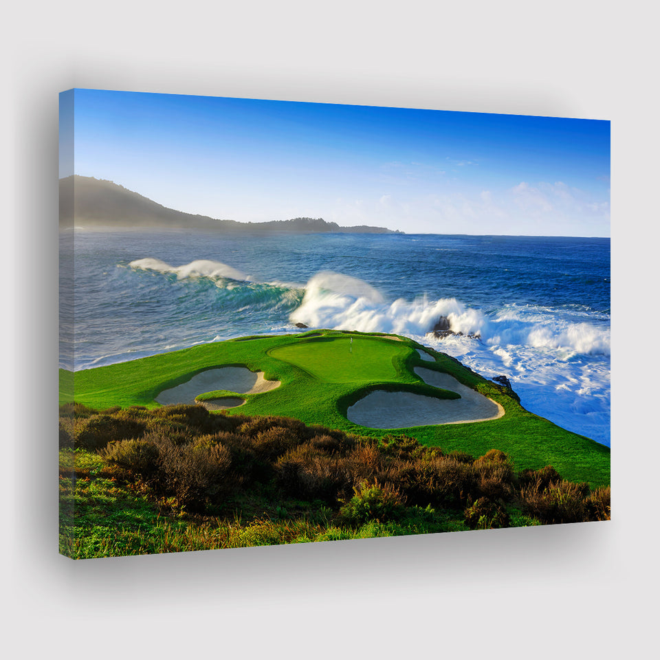 Pebble Beach Golf Links 07, Massive Monday Aerial At Califorlia, Golf Art Print, Golf Lover, Canvas Prints Wall Art Decor