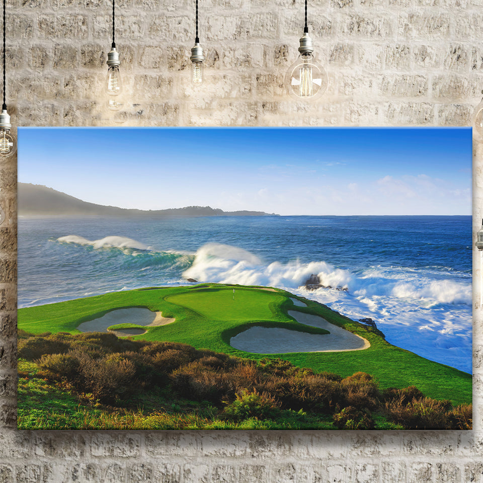 Pebble Beach Golf Links 07, Massive Monday Aerial At Califorlia, Golf Art Print, Golf Lover, Canvas Prints Wall Art Decor