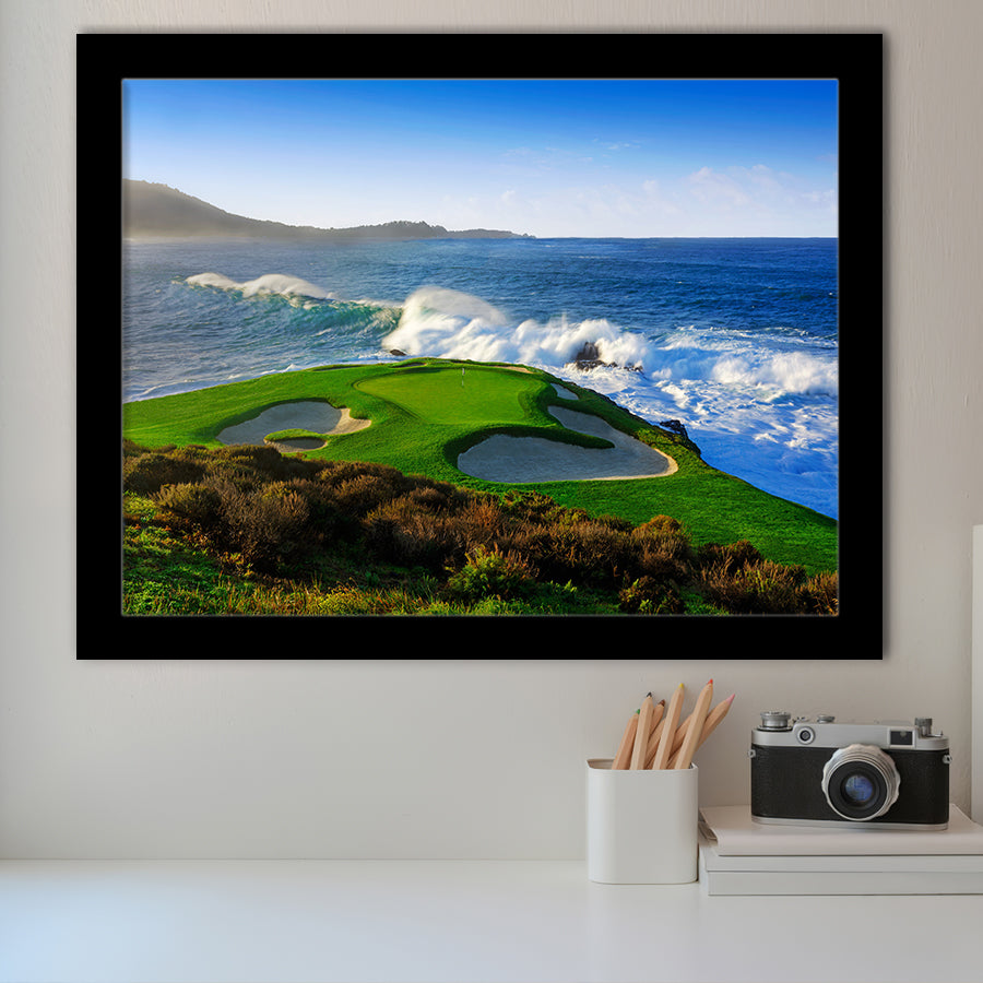 Pebble Beach Golf Links 07, Massive Monday Aerial At Califorlia, Golf Sport Print, Golf Lover, Framed Art Prints Home Decor