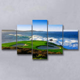 Pebble Beach Golf Links 07, Massive Monday Aerial At Califorlia, Golf Art Print, 5 Panels Canvas Prints Wall Art Decor