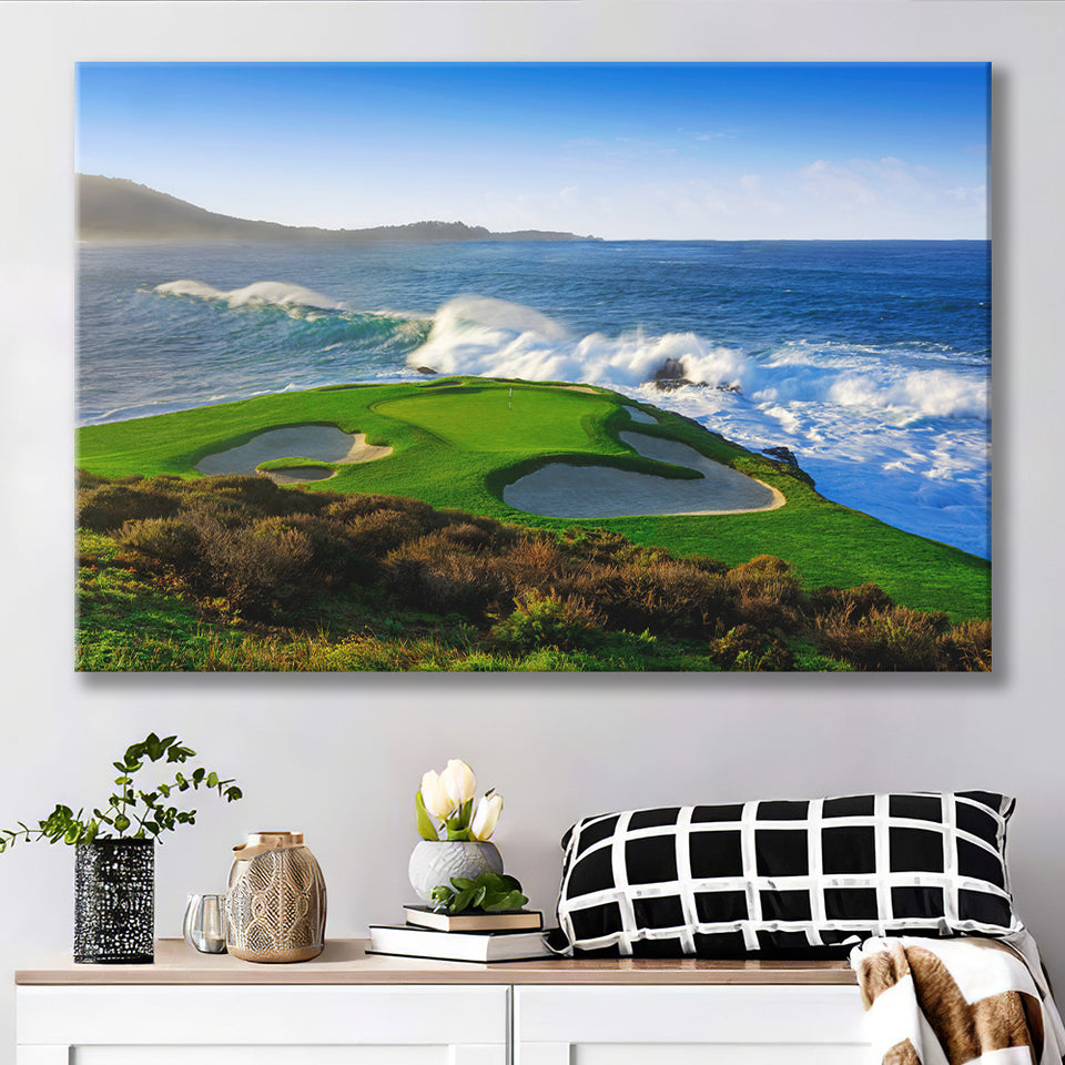 Pebble Beach Golf Links 07, Massive Monday Aerial At Califorlia, Golf Art Print, Golf Lover, Canvas Prints Wall Art Decor