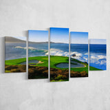 Pebble Beach Golf Links 07, Massive Monday Aerial At Califorlia, Golf Art Print, 5 Panels Canvas Prints Wall Art Decor