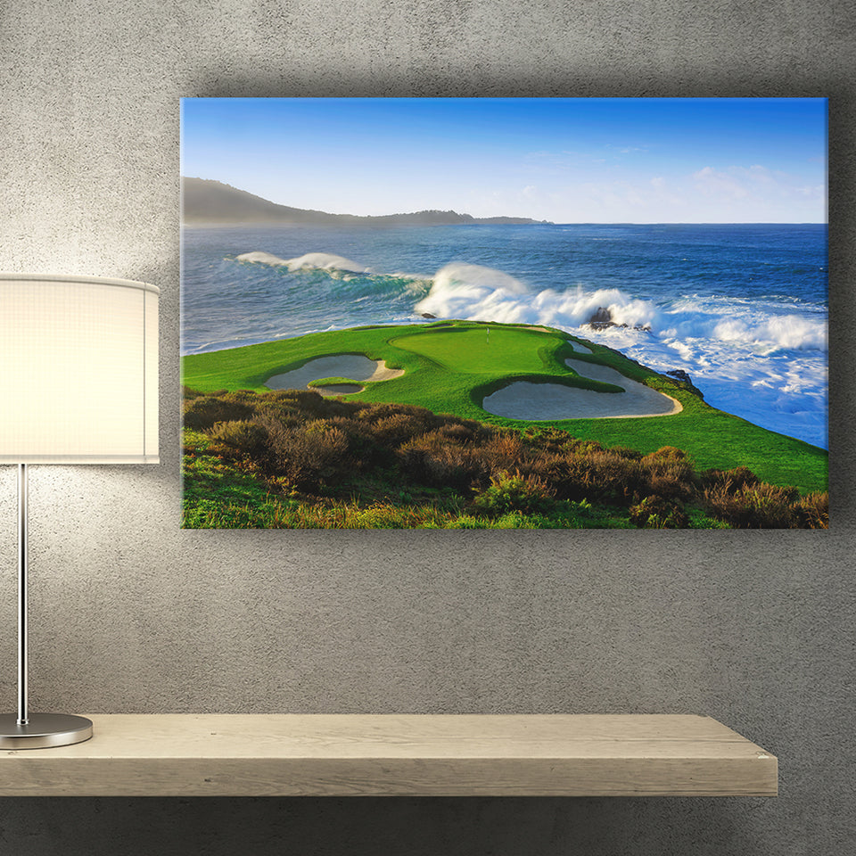 Pebble Beach Golf Links 07, Massive Monday Aerial At Califorlia, Golf Art Print, Golf Lover, Canvas Prints Wall Art Decor