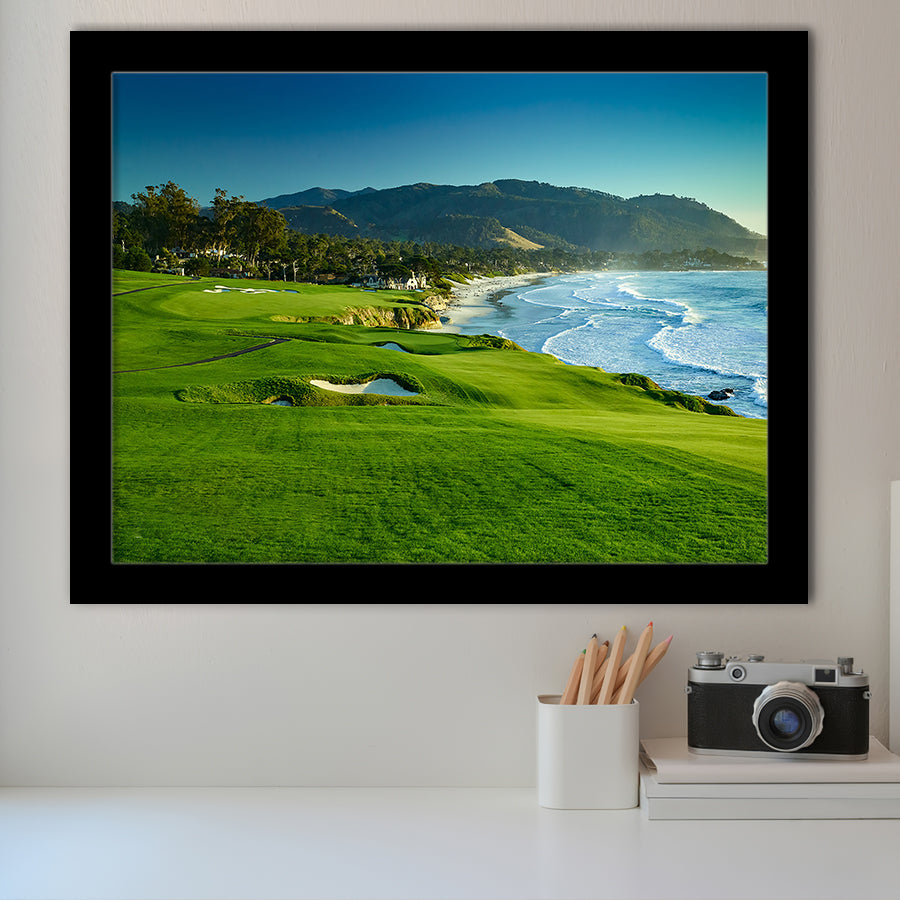 Pebble Beach Golf Links Hole 09 Perfect Set, Pebble Beach, California, Golf Sport Print, Golf Lover, Framed Art Prints Home Decor