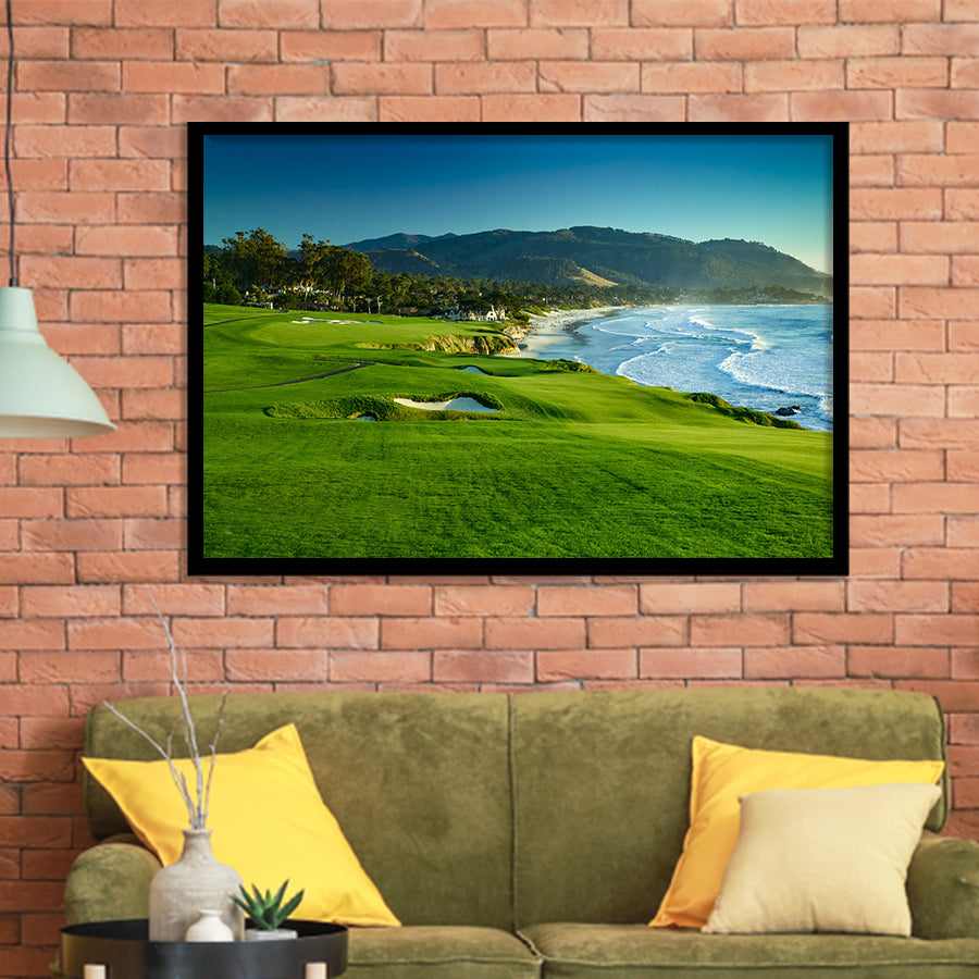 Pebble Beach Golf Links Hole 09 Perfect Set, Pebble Beach, California, Golf Sport Print, Golf Lover, Framed Art Prints Home Decor