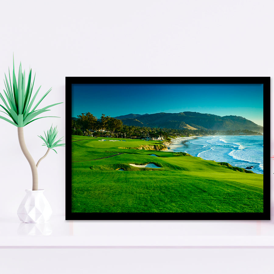 Pebble Beach Golf Links Hole 09 Perfect Set, Pebble Beach, California, Golf Sport Print, Golf Lover, Framed Art Prints Home Decor