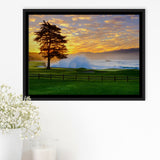 Pebble Beach Golf Links Hole 18, Awakening, Pebble Beach, California,  Framed Canvas Prints Wall Art Decor, Floating Frame