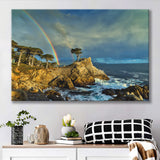 Pebble Beach Golf Links Lone Cypress Pot Of Gold, Pebble Beach, California, Golf Art Print, Canvas Prints Wall Art Decor