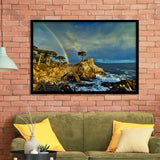 Pebble Beach Golf Links Lone Cypress Pot Of Gold, Pebble Beach, California, Golf Sport Print, Framed Art Prints Home Decor