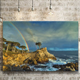 Pebble Beach Golf Links Lone Cypress Pot Of Gold, Pebble Beach, California, Golf Art Print, Canvas Prints Wall Art Decor