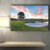 Pebble Beach Golf Resort, Hole 18, Golf Art Print, Golf Lover, Canvas Prints Wall Art Decor