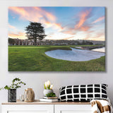 Pebble Beach Golf Resort, Hole 18, Golf Art Print, Golf Lover, Canvas Prints Wall Art Decor