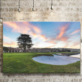 Pebble Beach Golf Resort, Hole 18, Golf Art Print, Golf Lover, Canvas Prints Wall Art Decor