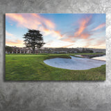 Pebble Beach Golf Resort, Hole 18, Golf Art Print, Golf Lover, Canvas Prints Wall Art Decor