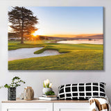 Pebble Beach Golf Resort, Sunrise On Hole 18, Golf Art Print, Golf Lover, Canvas Prints Wall Art Decor