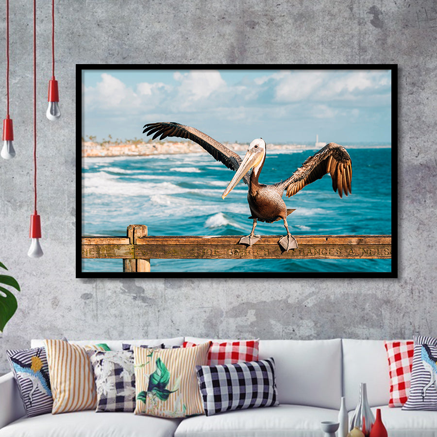 Pelican Wall Art Framed Art Prints Wall Art Decor, Framed Picture, Home Decor