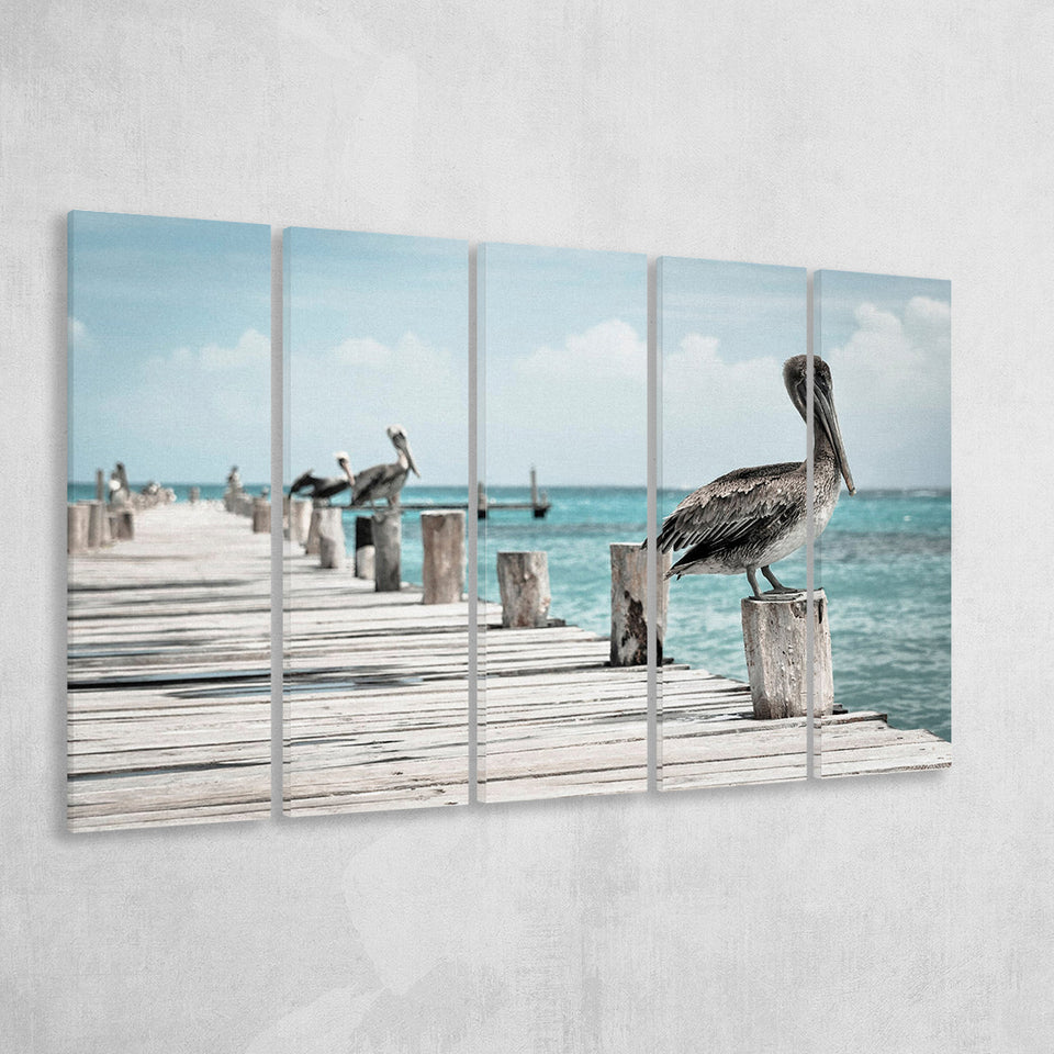 Pelicans Bird Prints Pelican Bird Extra Large Canvas Prints Multi Panels B Wall Art Prints Home Decor