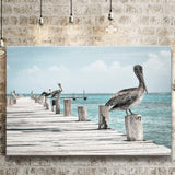 Pelicans Bird Prints Pelican Bird Landscape Canvas Prints Wall Art Home Decor - Painting Canvas, Ready to hang