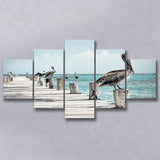 Pelicans Bird Prints Pelican Bird Large Canvas Prints Multi Panels Wall Art Prints Home Decor