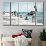 Pelicans Bird Prints Pelican Bird Extra Large Canvas Prints Multi Panels B Wall Art Prints Home Decor