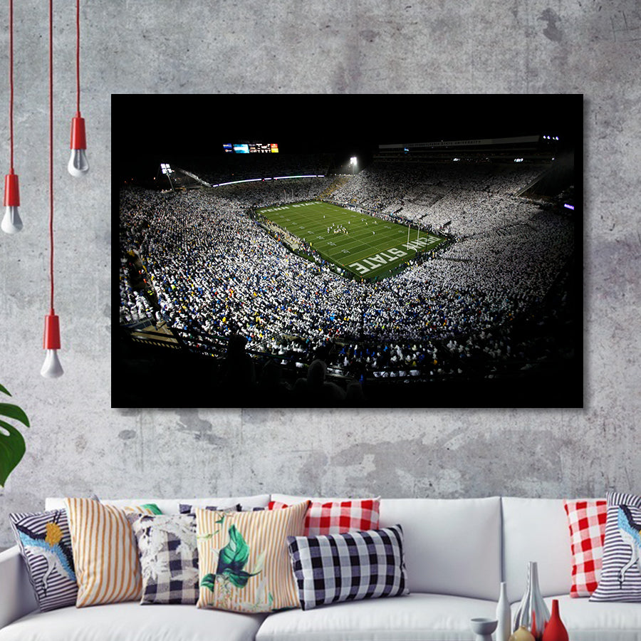 Penn State Beaver Stadium, Stadium Canvas, Sport Art, Gift for him, Framed Art Prints Wall Art Decor, Framed Picture
