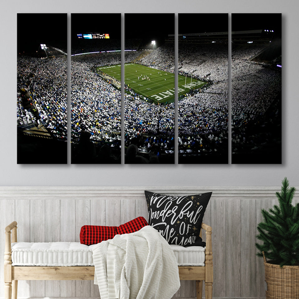 Penn State Beaver Stadium, Stadium Canvas, Sport Art, Gift for him, Multi Panels B, Canvas Prints Wall Art Decor