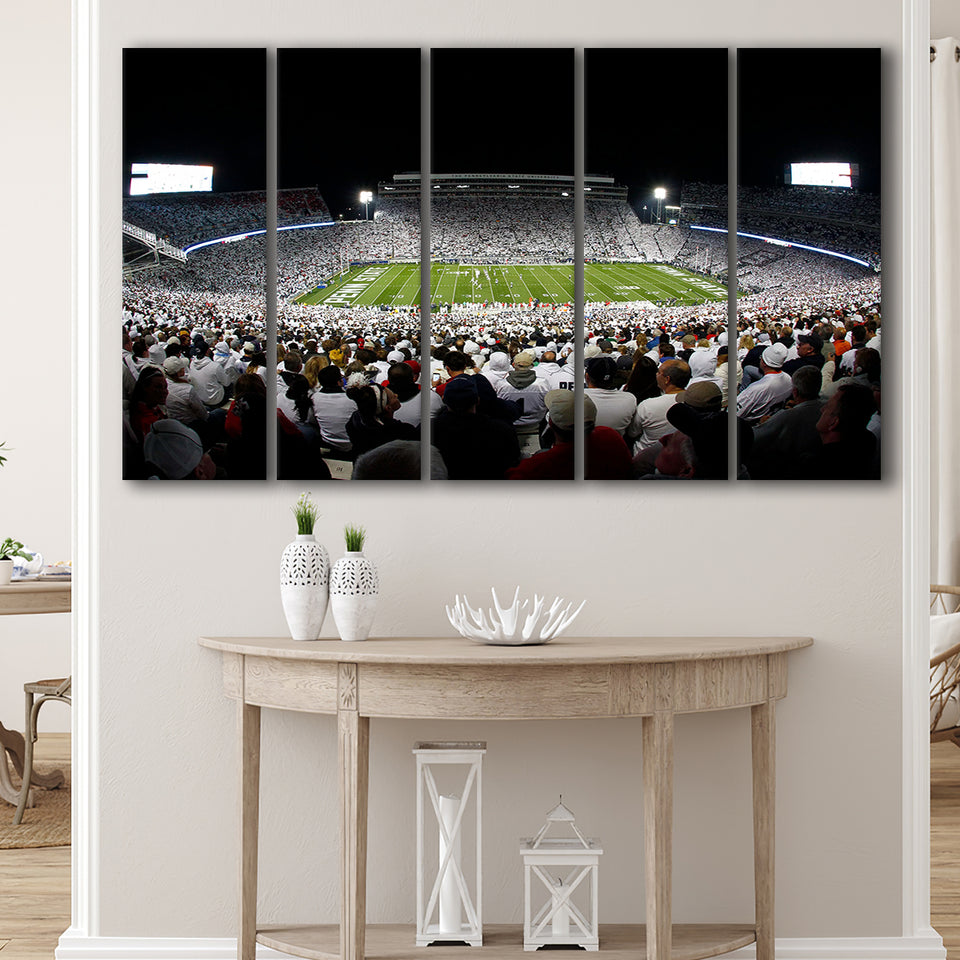 Penn State Stadium, Stadium Canvas, Sport Art, Gift for him, Multi Panels B, Canvas Prints Wall Art Decor