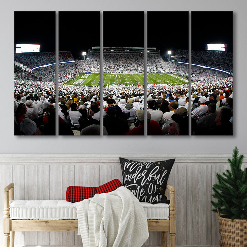 Penn State Stadium, Stadium Canvas, Sport Art, Gift for him, Multi Panels B, Canvas Prints Wall Art Decor