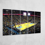 Pepsi Center Nuggets, Stadium Canvas, Sport Art, Gift for him, Multi Panels B, Canvas Prints Wall Art Decor