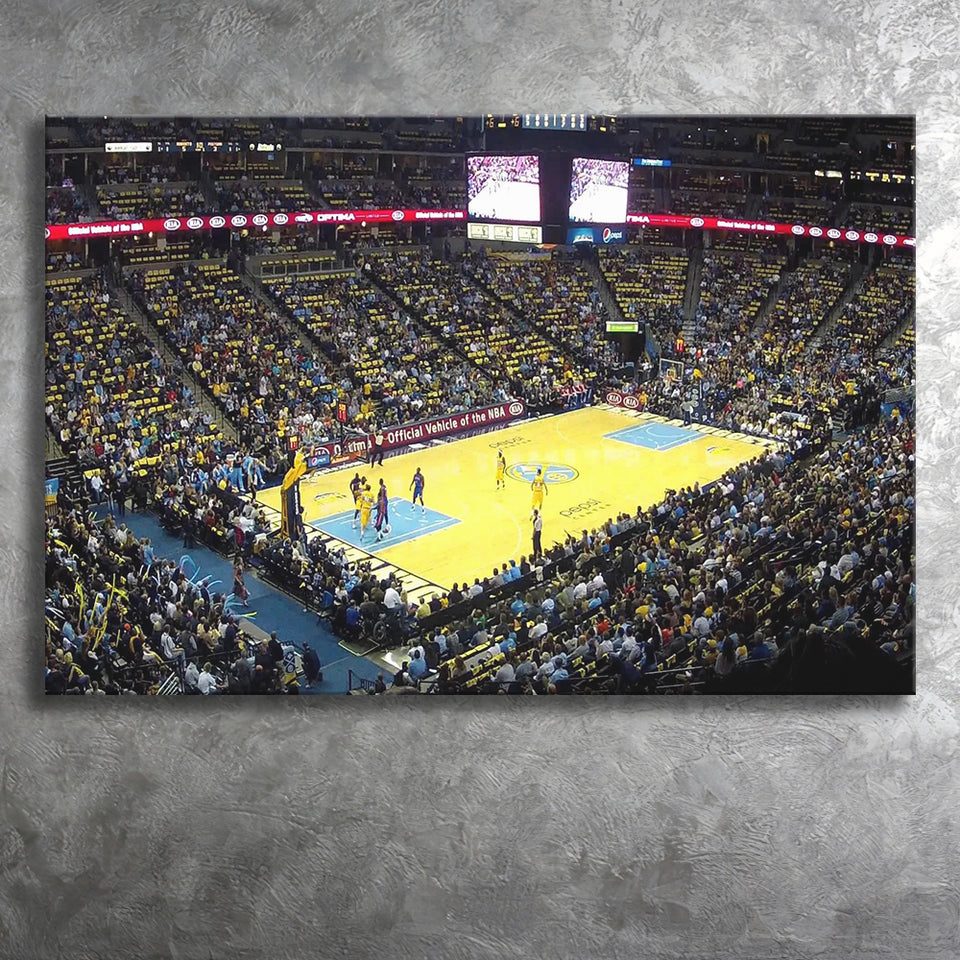 Pepsi Center Nuggets, Stadium Canvas, Sport Art, Gift for him, Fan Gift, Canvas Prints Wall Art Decor