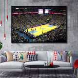 Pepsi Center Nuggets, Stadium Canvas, Sport Art, Gift for him, Framed Canvas Prints Wall Art Decor, Framed Picture