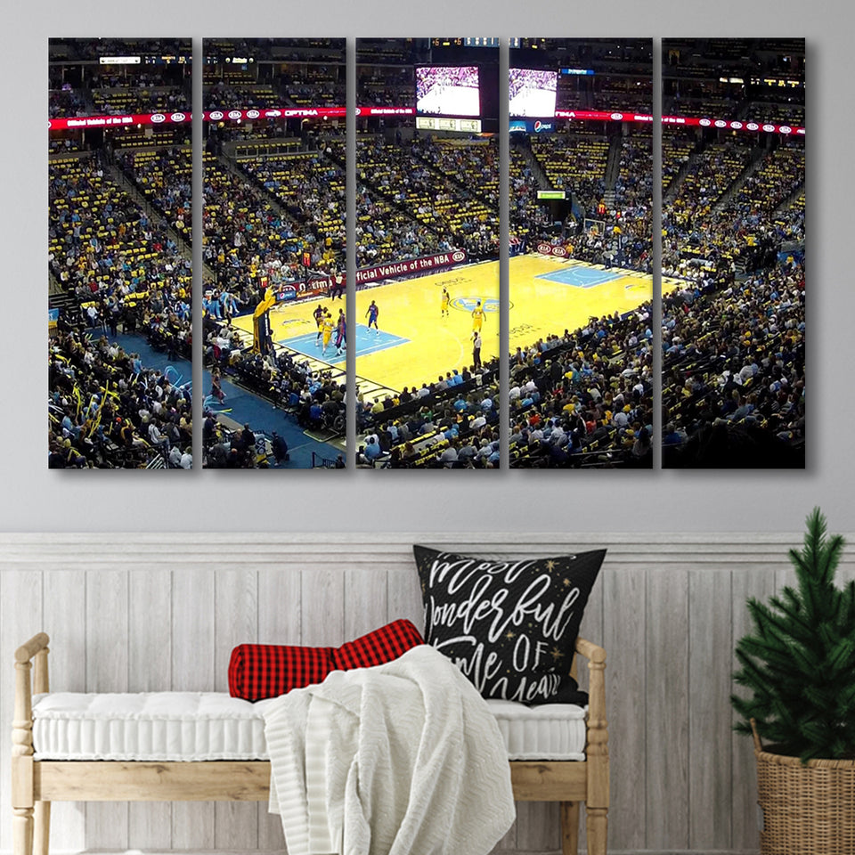 Pepsi Center Nuggets, Stadium Canvas, Sport Art, Gift for him, Multi Panels B, Canvas Prints Wall Art Decor