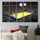 Pepsi Center Nuggets, Stadium Canvas, Sport Art, Gift for him, Multi Panels B, Canvas Prints Wall Art Decor