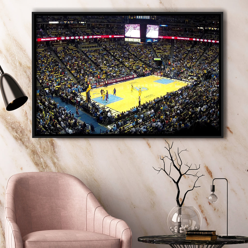Pepsi Center Nuggets, Stadium Canvas, Sport Art, Gift for him, Framed Canvas Prints Wall Art Decor, Framed Picture