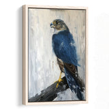 Peregrine Falcon Painting Style Framed Canvas Prints Wall Art, Floating Frame, Large Canvas Home Decor