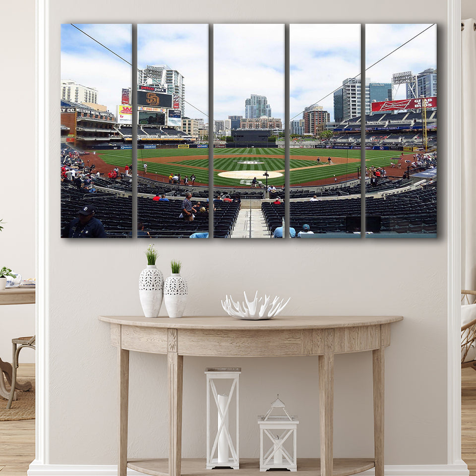 Petco Park Stadium Canvas Prints San Diego Padres Wall Art,Multi Panels B,Sport Stadium Art Prints, Fan Gift