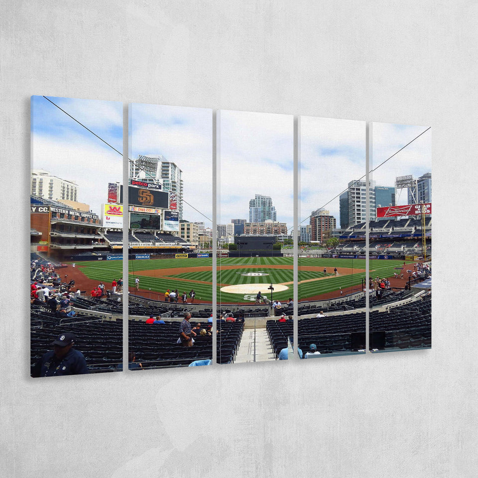 Petco Park Stadium Canvas Prints San Diego Padres Wall Art,Multi Panels B,Sport Stadium Art Prints, Fan Gift