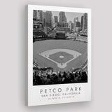 Petco Park San Diego Padres Baseball Lovers Black And White Art Canvas Prints Wall Art Home Decor