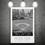 Petco Park San Diego Padres Baseball Lovers Black And White Art Canvas Prints Wall Art Home Decor