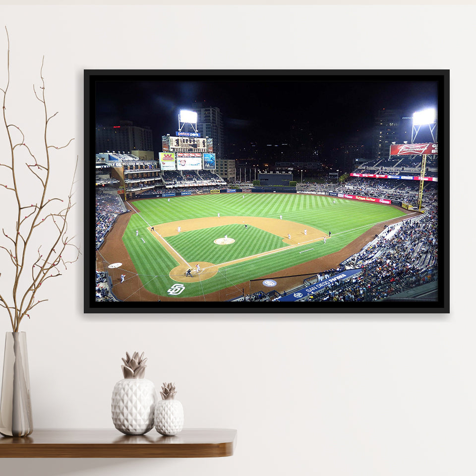Petco Park Stadium Framed Canvas Prints San Diego Padres Stadium,Sport Stadium Art Prints, Fan Gift